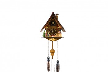 Quartz Black Forest Chalet cuckoo clock with Hänsel und Gretel