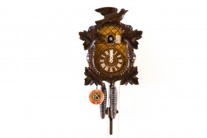 1-day carved fashion cuckoo clock with bird and leaves